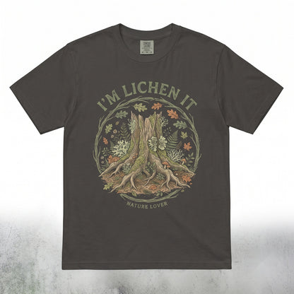 Im Lichen It Funny Plant Lover Nature Pun Tree Graphic Botanical Unisex TShirt