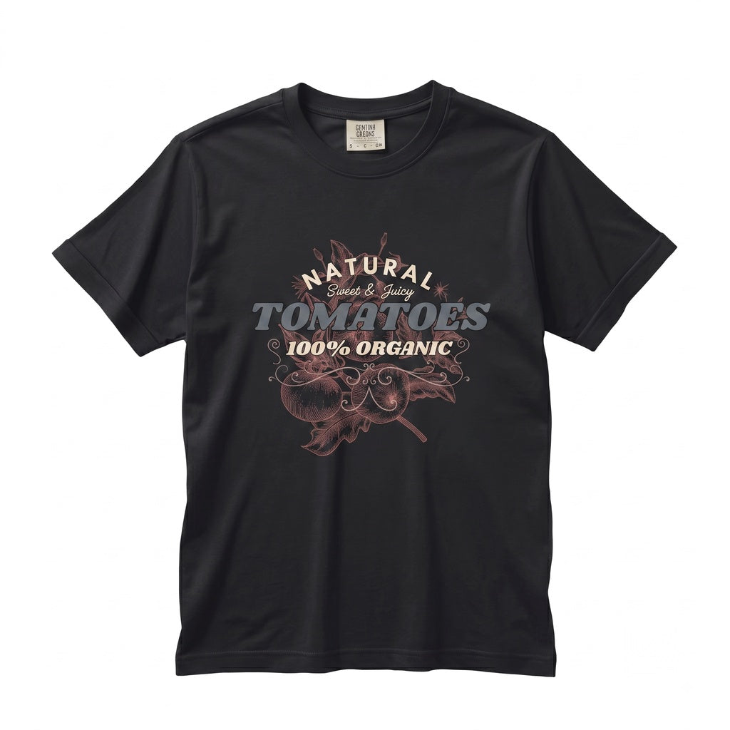 Retro Botanical Tomato Graphic Produce Gardening Top Unisex TShirt