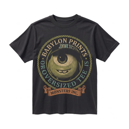 Oversized Mike Wazowski Funny Cute Meme Trip Graphic Cartoon Unisex TShirt