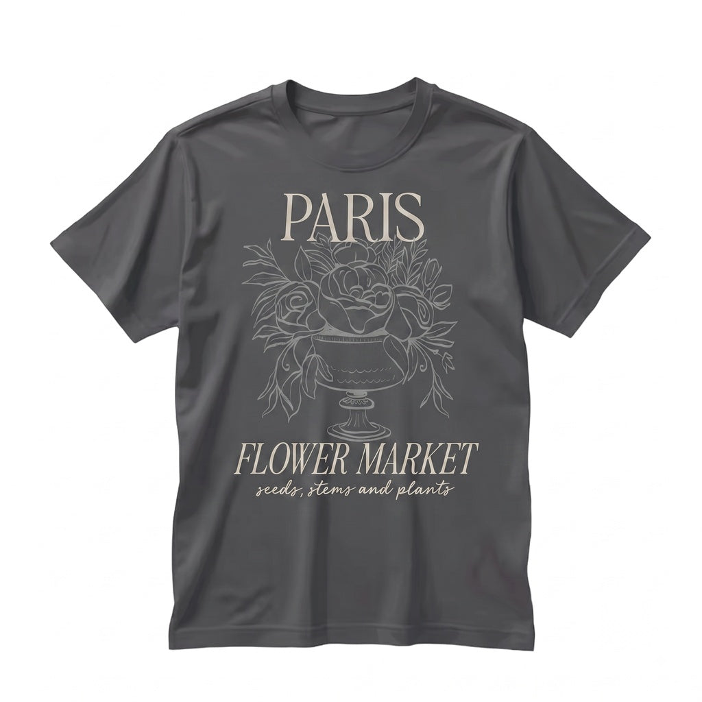 Vintage Parisian Botanical Print Soft Cotton Unisex TShirt
