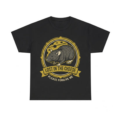Japanese Retro Rat Graphic Lost in the Cheese Vintage Foodie Apparel Unisex TShirt