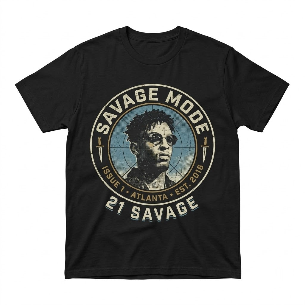 Retro Hip Hop Rap Graphic Savage Mode Gift for Men Women Softstyle Unisex TShirt