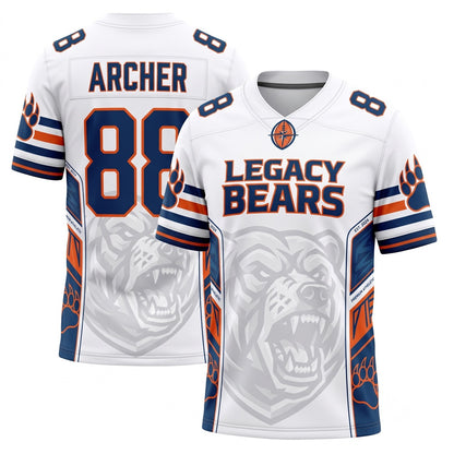 Unisex Stitched Football Fan Jersey - Lightweight Breathable Mesh Game Day Apparel