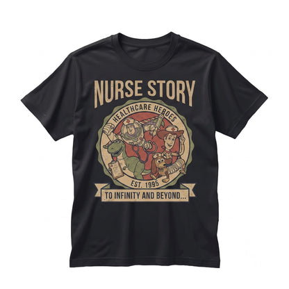 Two Sided Space Ranger Cowboy Caregiver Appreciation Top Buzzing Woody Patient Gift Unisex TShirt