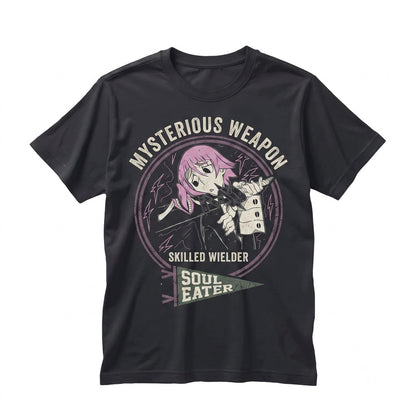 Maka Albarn Black Star Japanese Manga Graphic Vaporwave Aesthetic Cotton Jersey Short Sleeve Unisex TShirt