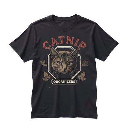 Catnip Madness Funny Vintage Halloween Feline Graphic Apparel Unisex TShirt