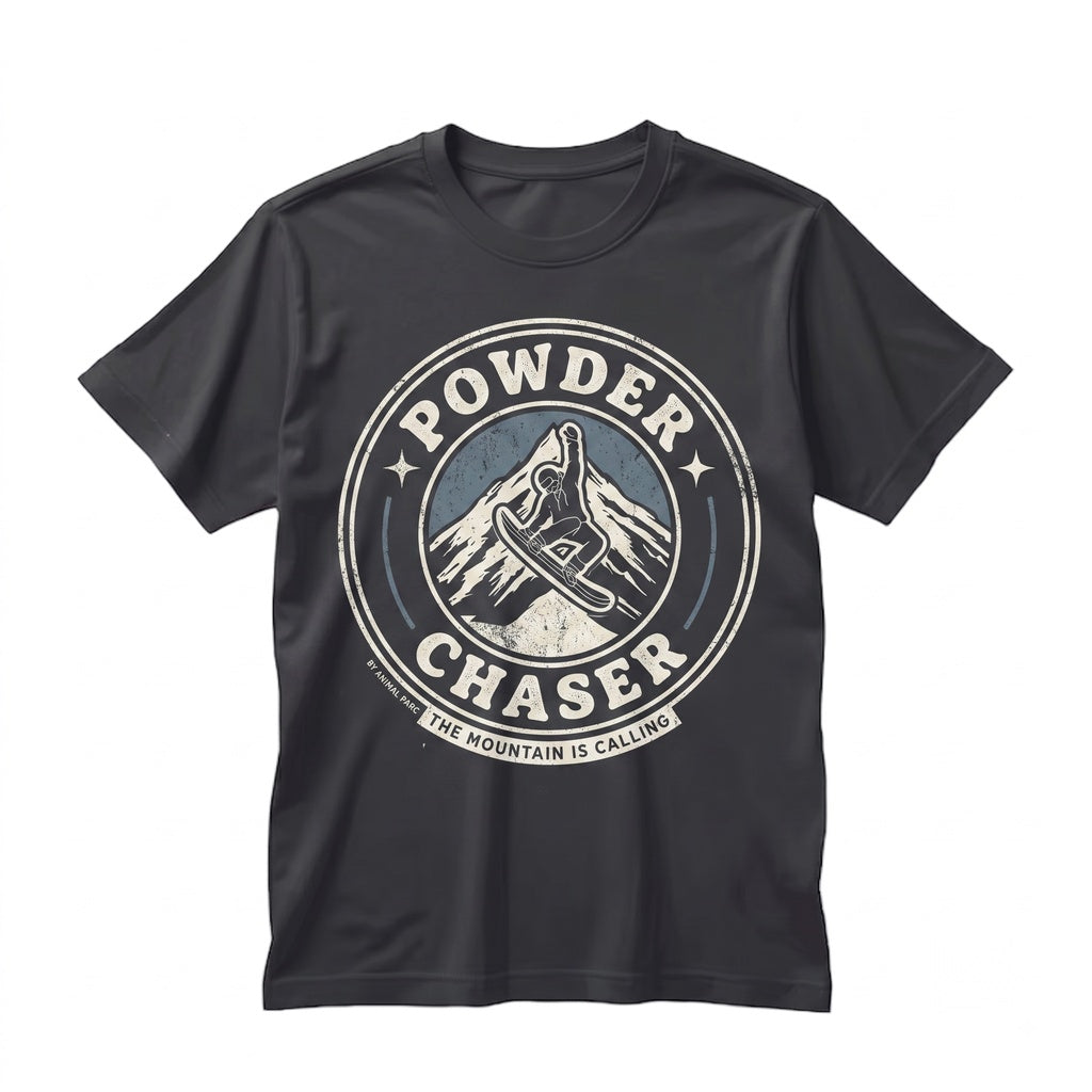 Vintage Retro Powder Chaser Snowboarder Apres Ski Winter Sports Funny Graphic Gift Unisex TShirt