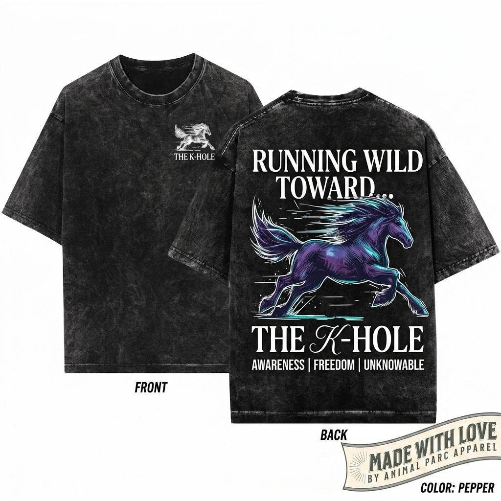 Vintage K-hole Ketamine Keta Funny Drug Rave Festival Gift Washed Unisex Unisex Wash T-Shirt