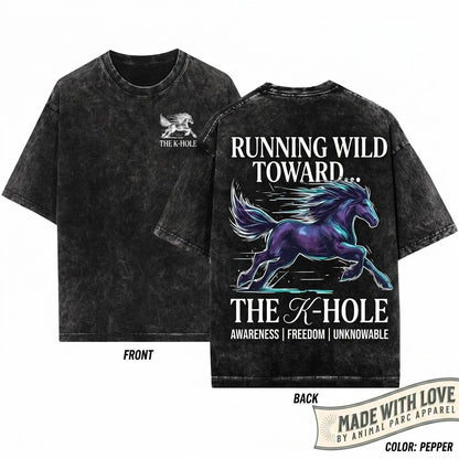 Vintage K-hole Ketamine Keta Funny Drug Rave Festival Gift Washed Unisex Unisex Wash T-Shirt