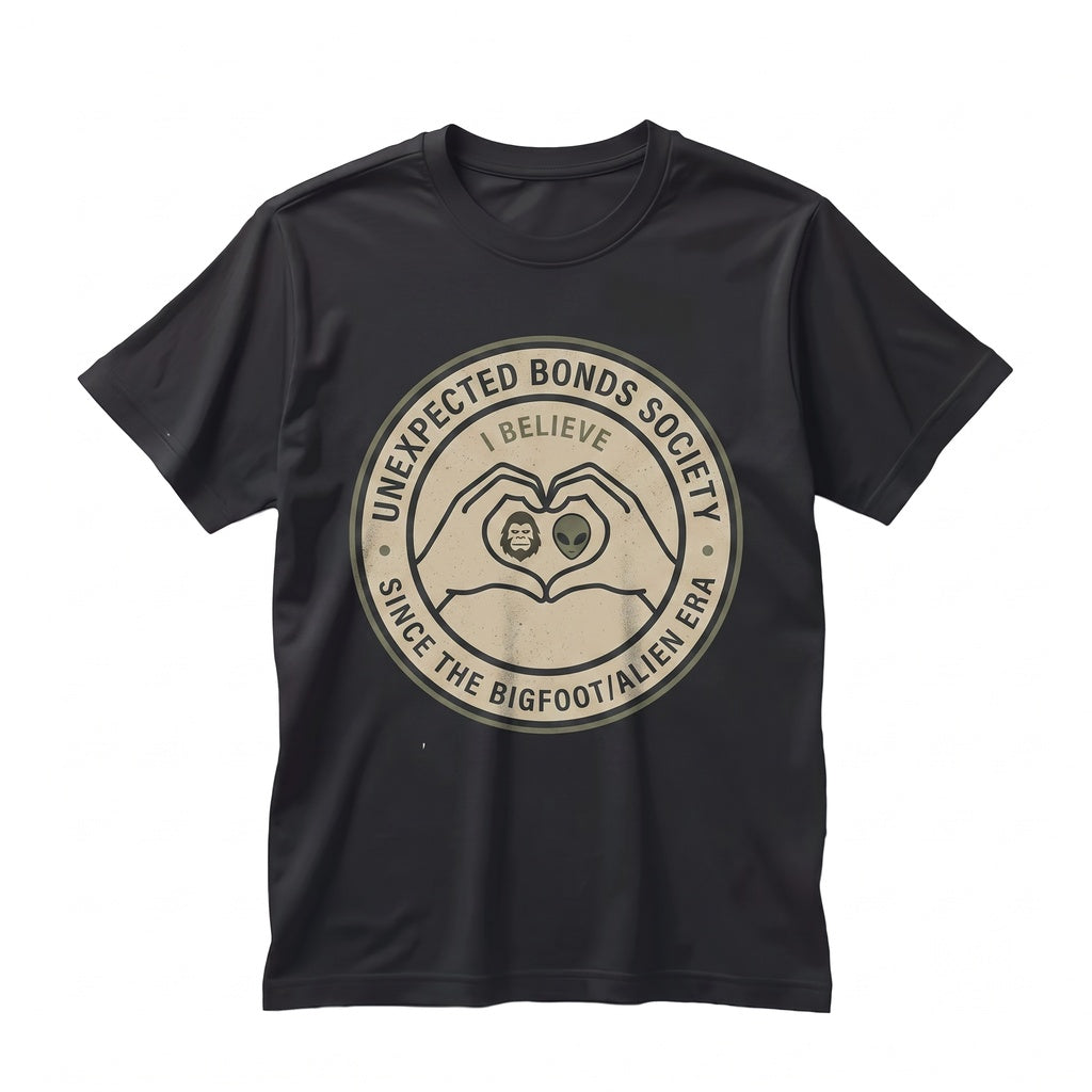 Funny I Believe Bigfoot Alien UFO Sasquatch Cryptid Graphic Unisex TShirt