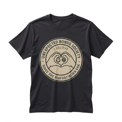Funny I Believe Bigfoot Alien UFO Sasquatch Cryptid Graphic Unisex TShirt