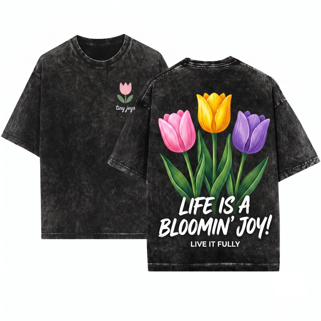 Inspirational Teacher Tulip Graphic Floral Garden Spring Blossom Educator Gift Top Unisex Wash T-Shirt