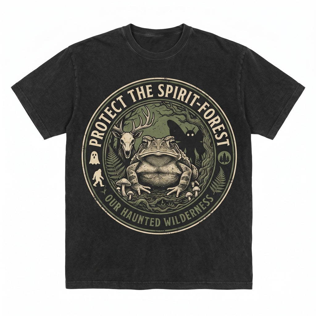 Protect Our National Parks Cryptid Bigfoot Mothman Ghost Vintage Horror Funny Nature Conservation Graphic Unisex TShirt