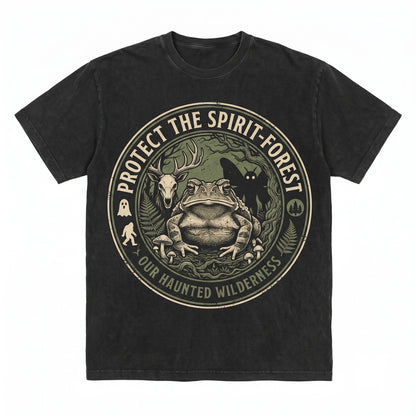 Protect Our National Parks Cryptid Bigfoot Mothman Ghost Vintage Horror Funny Nature Conservation Graphic Unisex TShirt