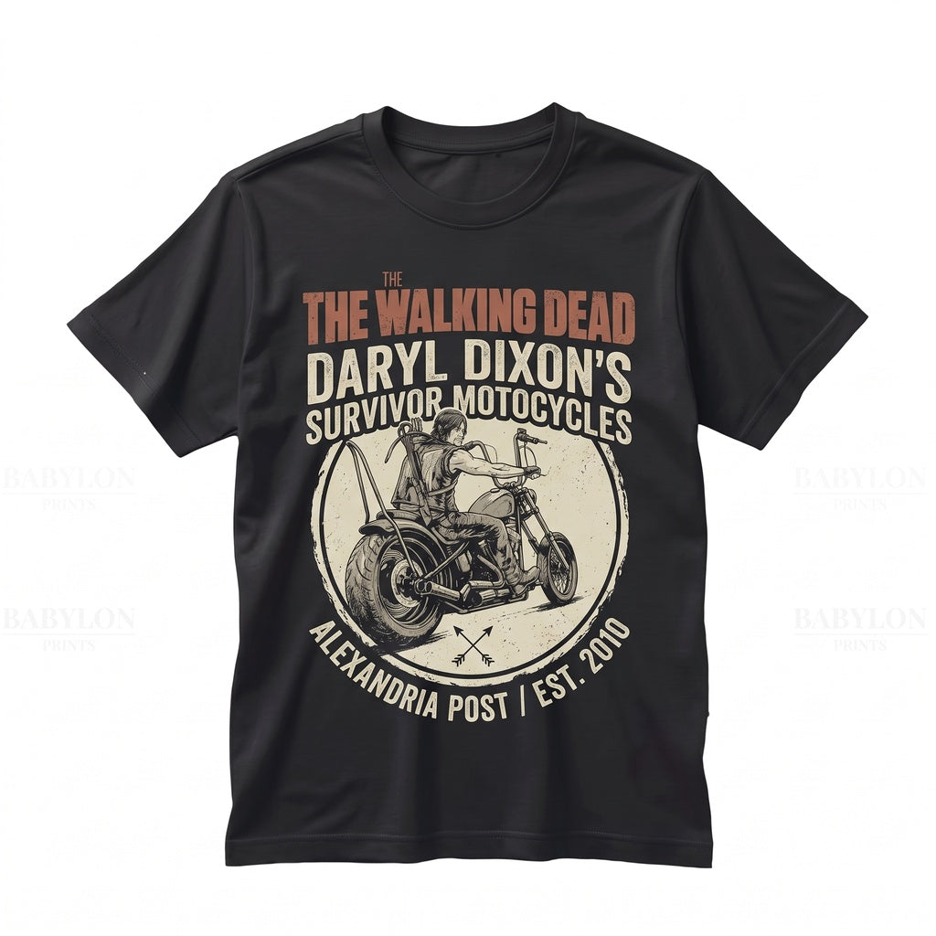 Vintage Daryl Dixon Crossbow Zombie Apocalypse Norman Reedus Graphic Apparel Unisex TShirt