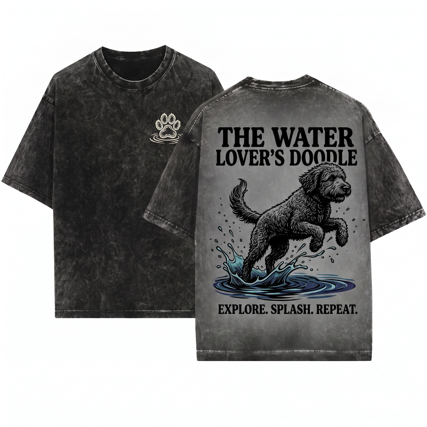 Lagotto Swimming Beach Hunting Dog Mom Outdoor Lover Truffle Lake Life Water Unisex Heavyweight Garment-Dyed T-Shirt