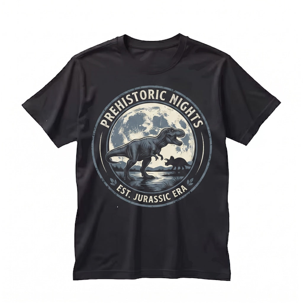 T Rex Dinosaur Moonlit Retro 90s Prehistoric Graphic Paleontology Top Unisex TShirt