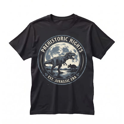 T Rex Dinosaur Moonlit Retro 90s Prehistoric Graphic Paleontology Top Unisex TShirt