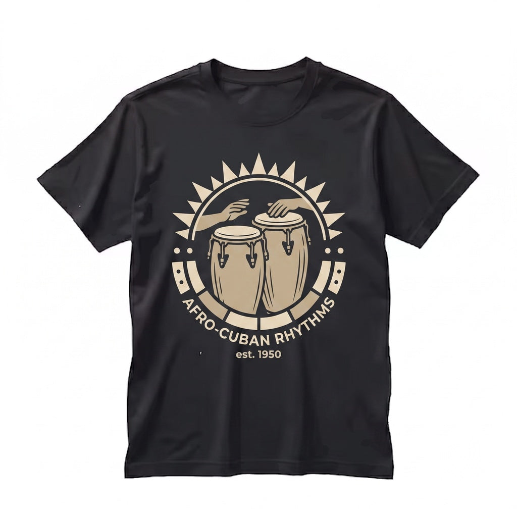 World Music Faux Gold Conga Drummer Latin Jazz Apparel Unisex TShirt