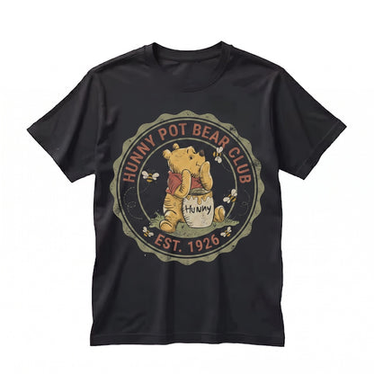 Winnie The Pooh Bear Hunny Pot Bees Theme Park Vacation Graphic Top Unisex TShirt