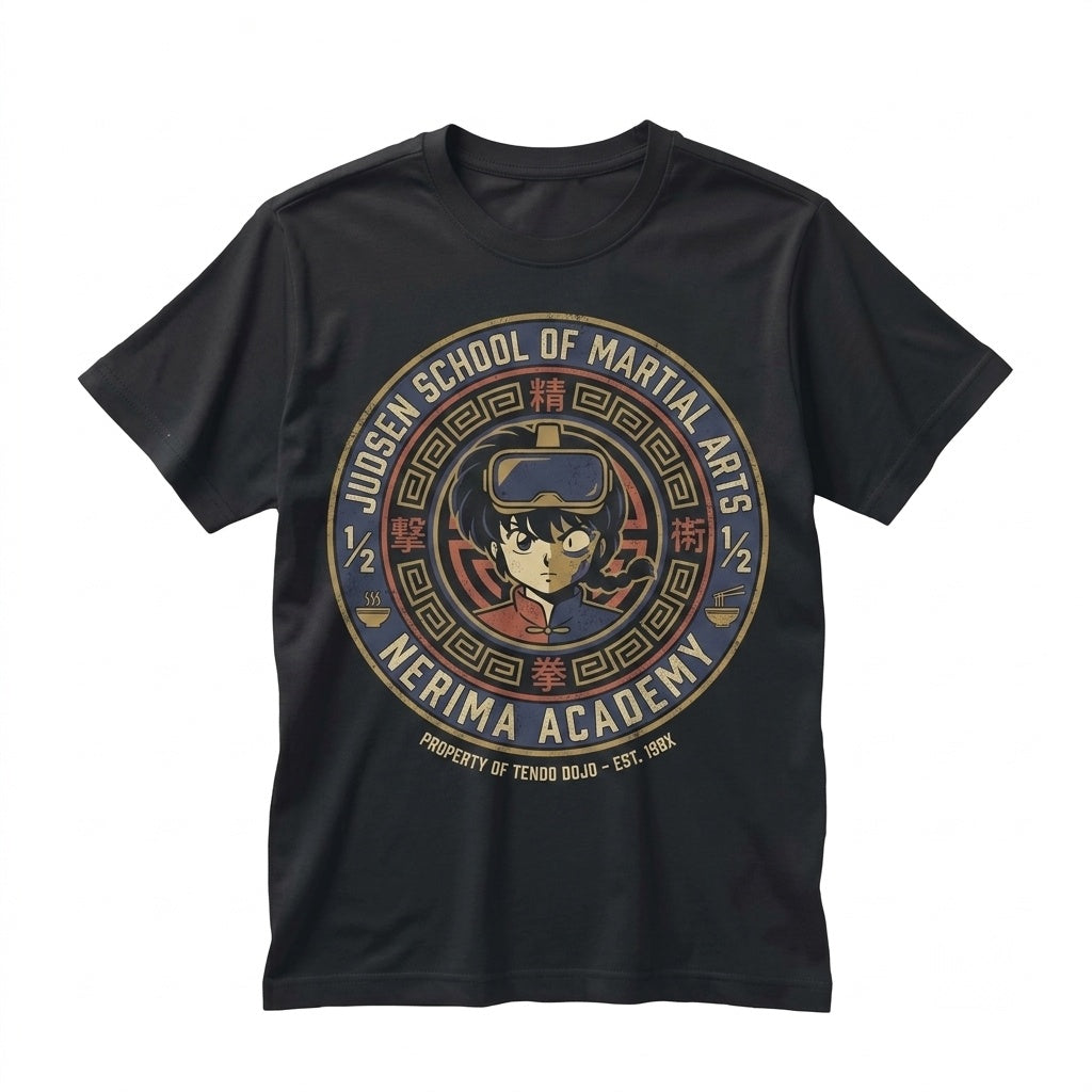Ranma Saotome Genma Panda Martial Arts Graphic Manga Top Unisex TShirt