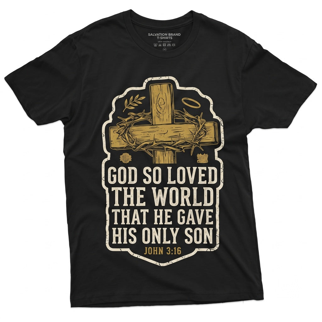 Christian Jesus Cross Religious God Love Easter Christmas Gift Unisex TShirt