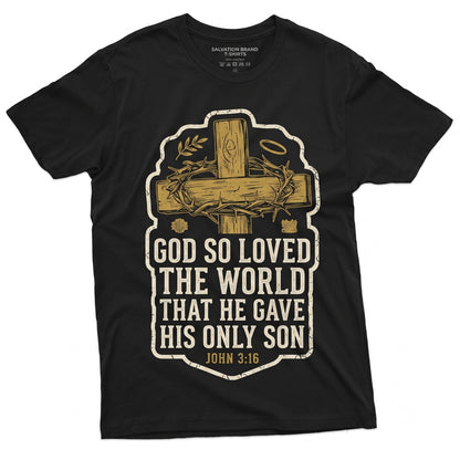 Christian Jesus Cross Religious God Love Easter Christmas Gift Unisex TShirt