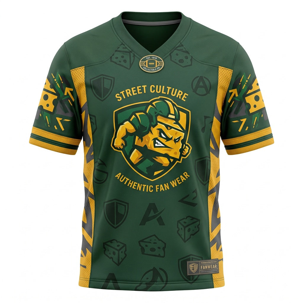 Unisex Stitched Football Fan Jersey - Breathable Mesh Lightweight Game Day Athletic Shirt