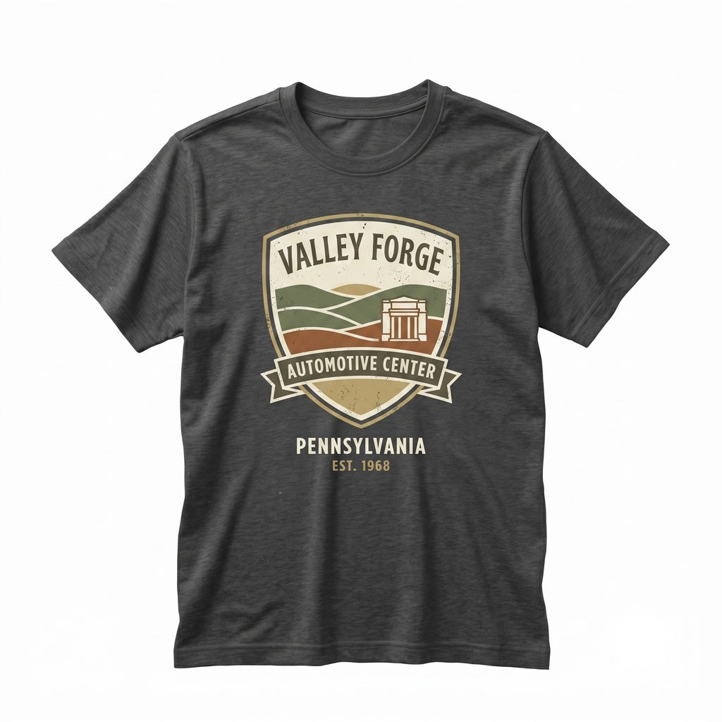 Valley Forge Automotive Graphic Novelty Sitcom Fan Apparel Vintage Comedy Merchandise Unisex TShirt