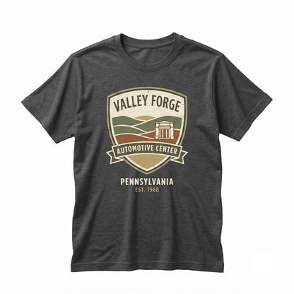 Valley Forge Automotive Graphic Novelty Sitcom Fan Apparel Vintage Comedy Merchandise Unisex TShirt