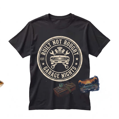 Vintage Built Not Bought Classic Automotive Garage Graphic Mechanic Apparel Unisex TShirt