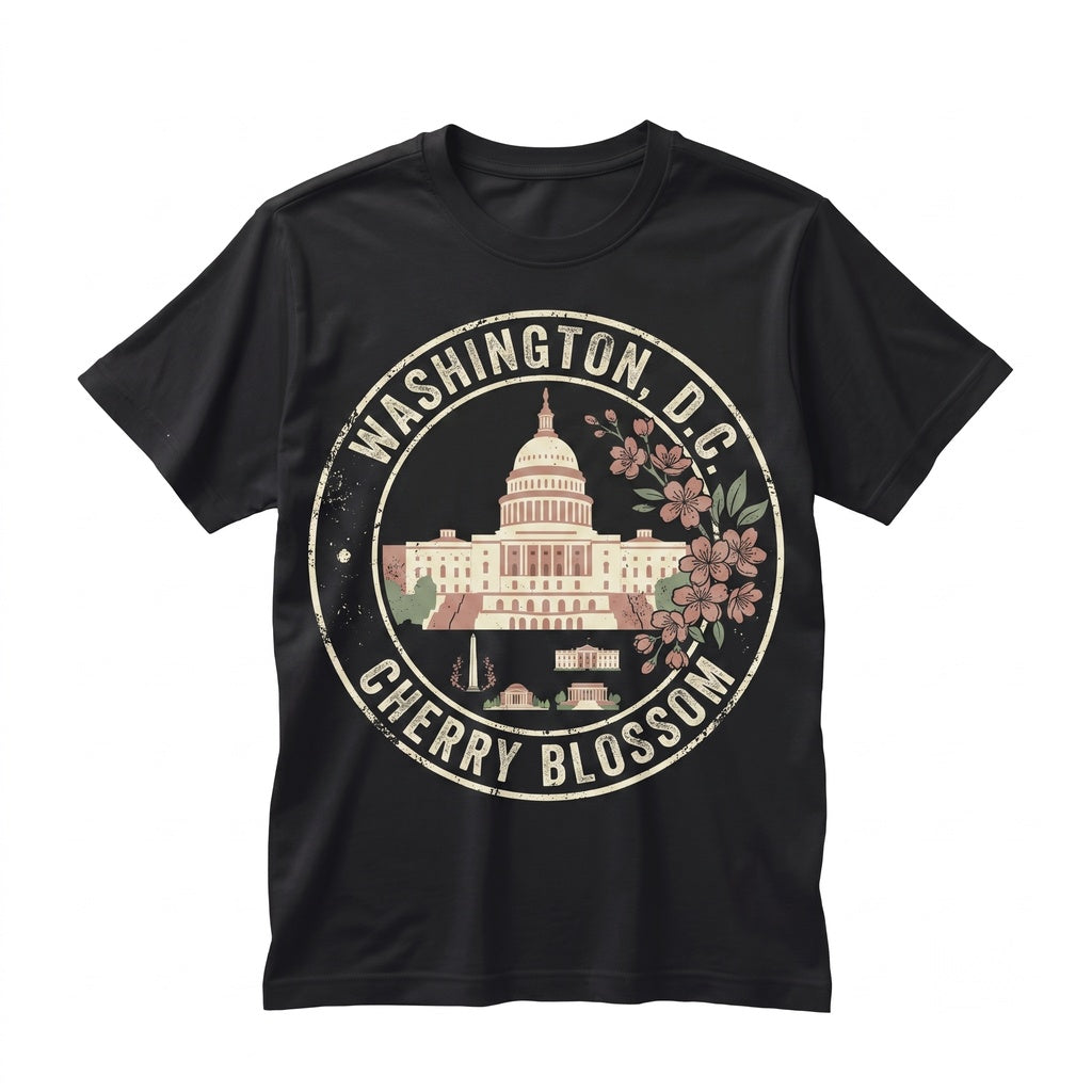 Washington DC Cherry Blossom Spring Floral Sakura Festival Souvenir Gift Unisex TShirt