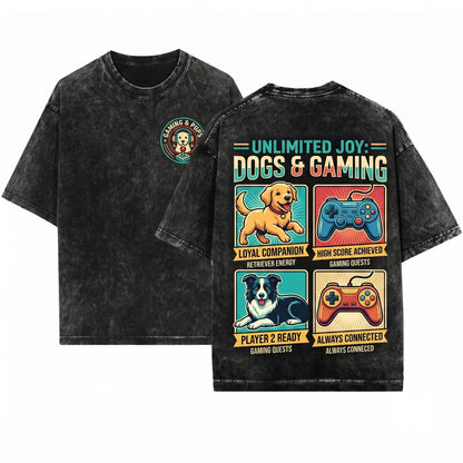 Dog Gamer Video Game Player Pet Owner Console Coffee Mug Cute Canine Gaming Drinkware Unisex Wash T-Shirt