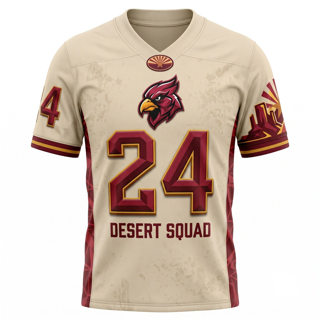 Unisex Stitched Football Fan Jersey - Lightweight Breathable Mesh Game Day Apparel