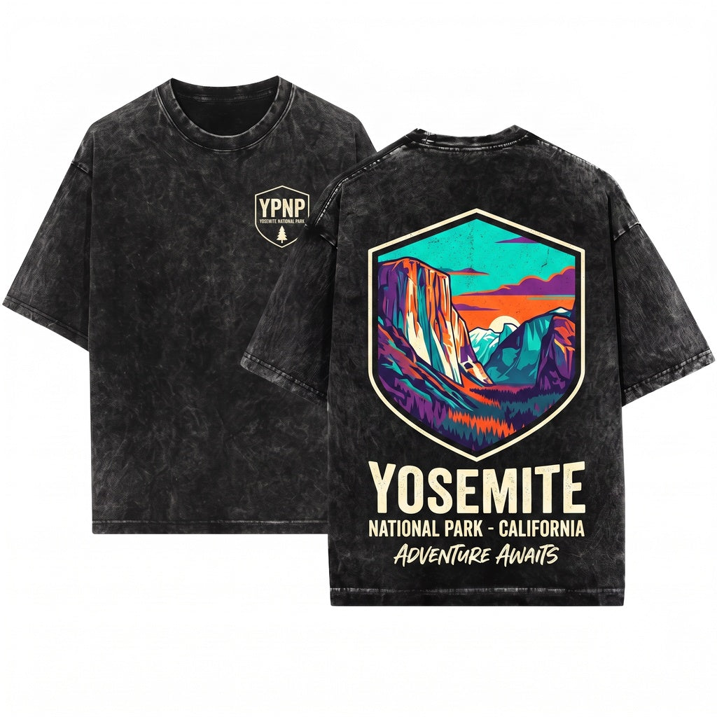 Yosemite National Park US Vintage California Lover Gifts Camping Hiking Travel Outdoors Souvenirs Birthday Present Unisex Wash