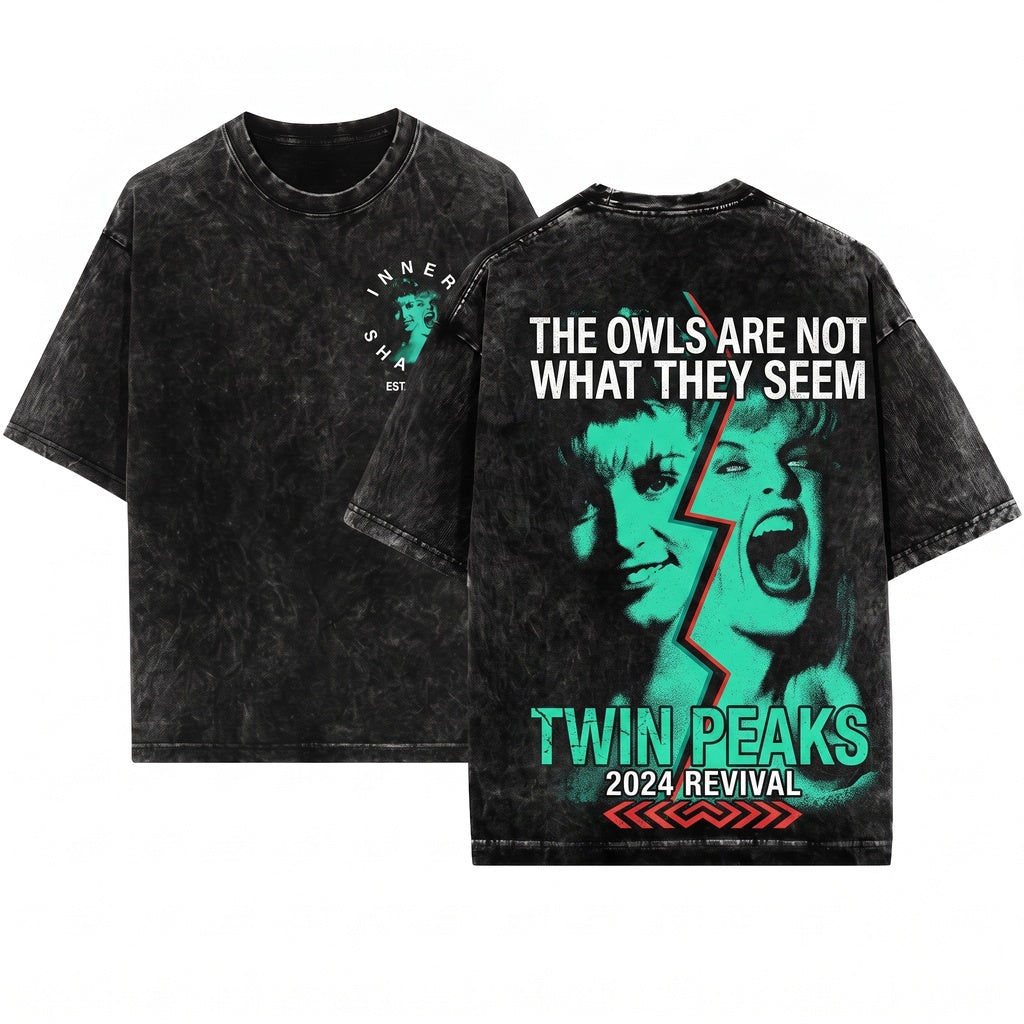 Laura Palmer Retro Peaks Mystery Drama Grunge Graphic Unisex Wash T-Shirt