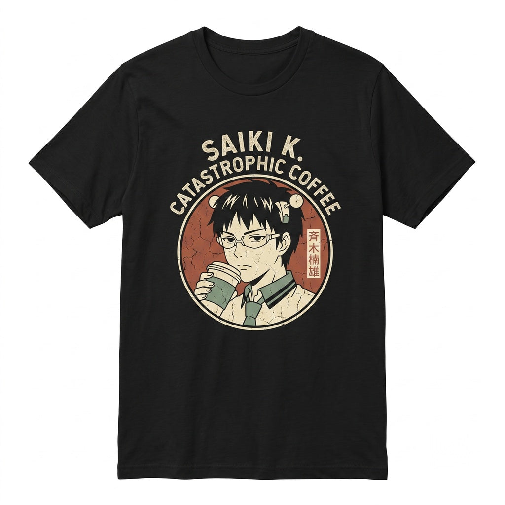 Psychic Anime Annoyed Expression Graphic Cotton Short Sleeve Unisex TShirt