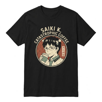 Psychic Anime Annoyed Expression Graphic Cotton Short Sleeve Unisex TShirt