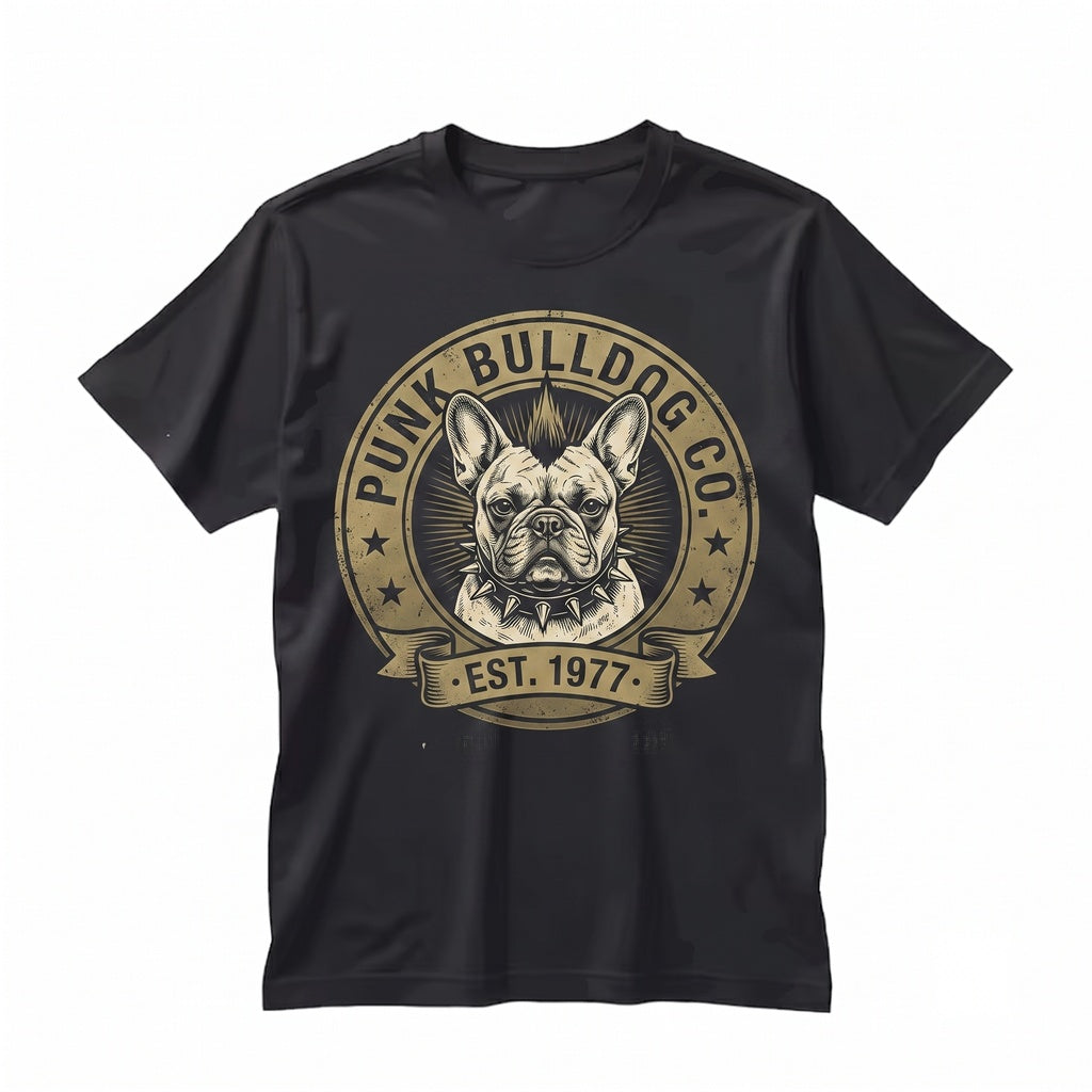 Funny Vintage Punk French Bulldog Mohawk Graphic Gothic Pet Mom Lover Gift Unisex TShirt