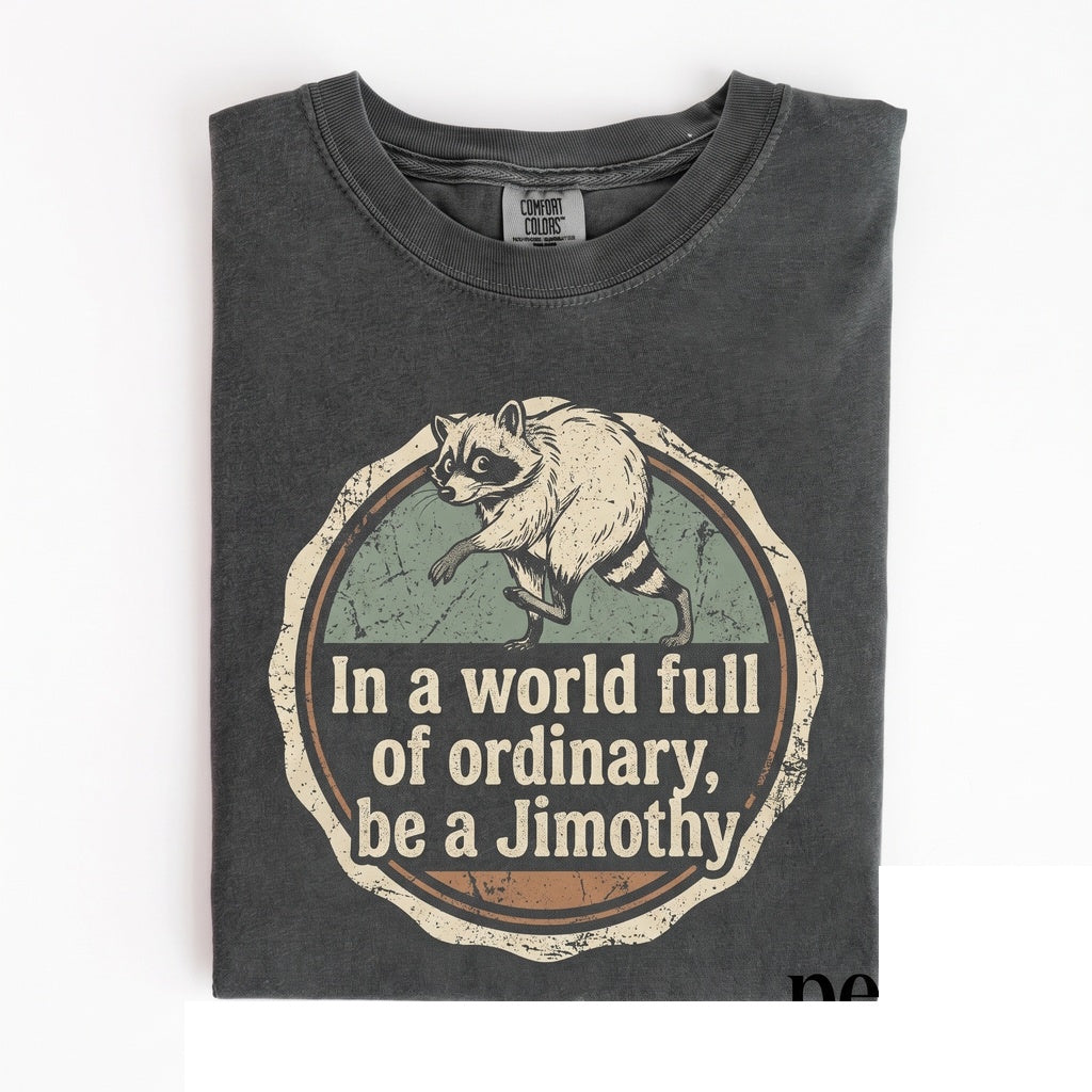 Jimothy Raccoon Graphic Colorful Funny Cute Wildlife Lover Apparel Gift Unisex TShirt