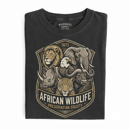 Vintage African Safari Wildlife Big Five Animal Nature Explorer Gift Unisex TShirt