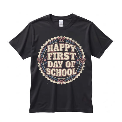 Happy First Day of School Cute 1st Teacher Kindergarten Back to Unisex TShirt