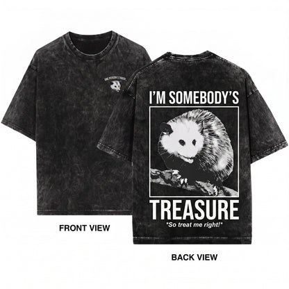 Im Somebodys Treasure Vintage Japanese Opossum Unisex Wash T-Shirt