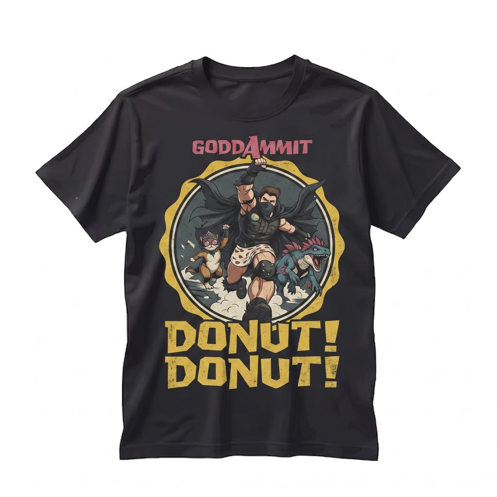 Vintage God Damnit Donut Mongo Dungeon Crawler Carl Funny Fantasy Graphic Apparel Unisex TShirt