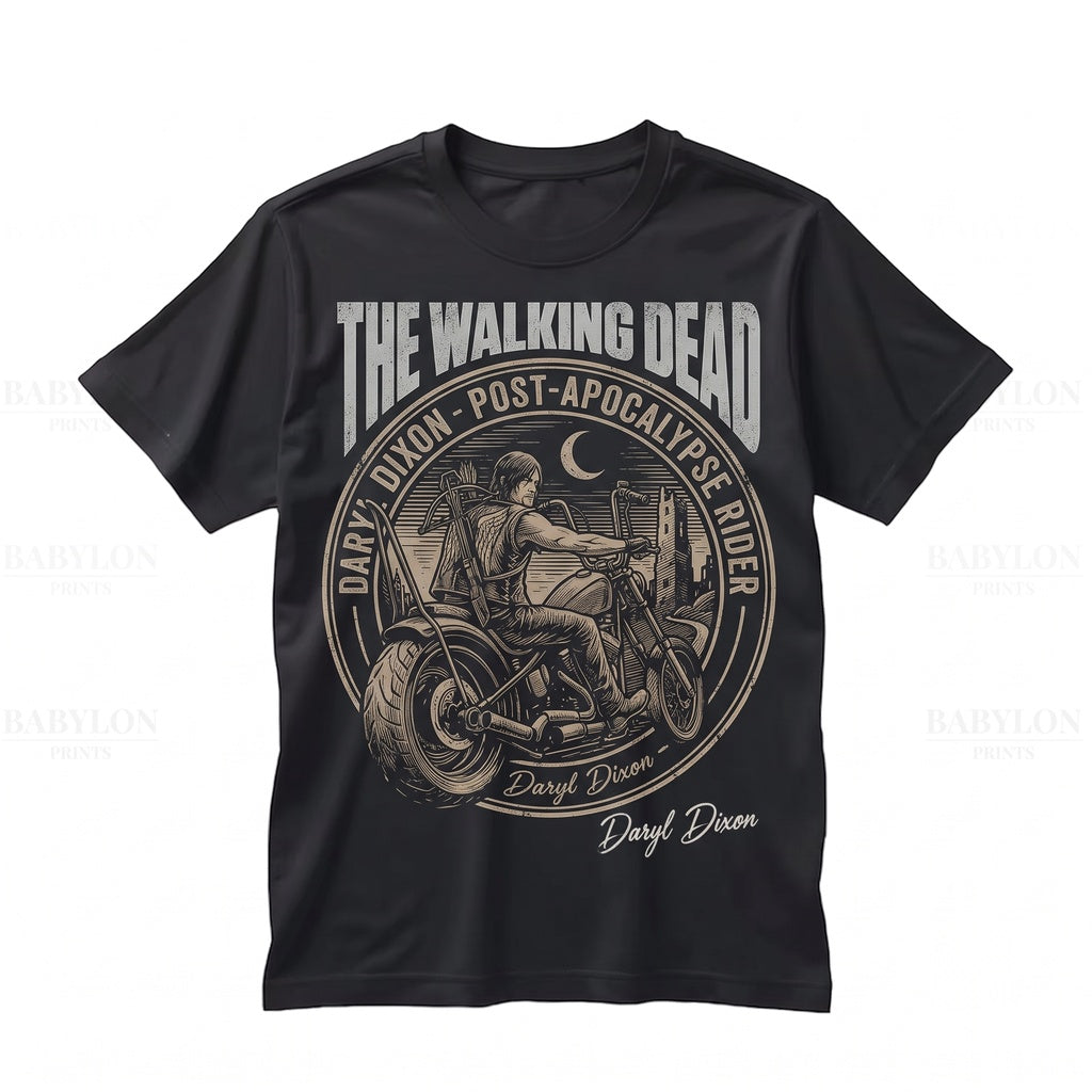 Vintage Daryl Dixon Norman Reedus Crossbow Zombie Apocalypse Fan Apparel Graphic Unisex TShirt