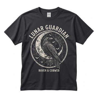 Gothic Raven Moon Crow Graphic Witchy Celestial Dark Academia Horror Aesthetic Gift Unisex TShirt