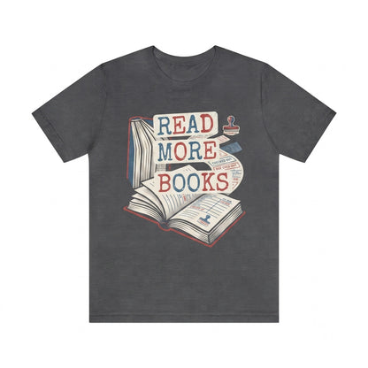 Read More Books Vintage Library Card Tee, Bookish Librarian Reading Shirt, Bookworm Gift Unisex TShirt