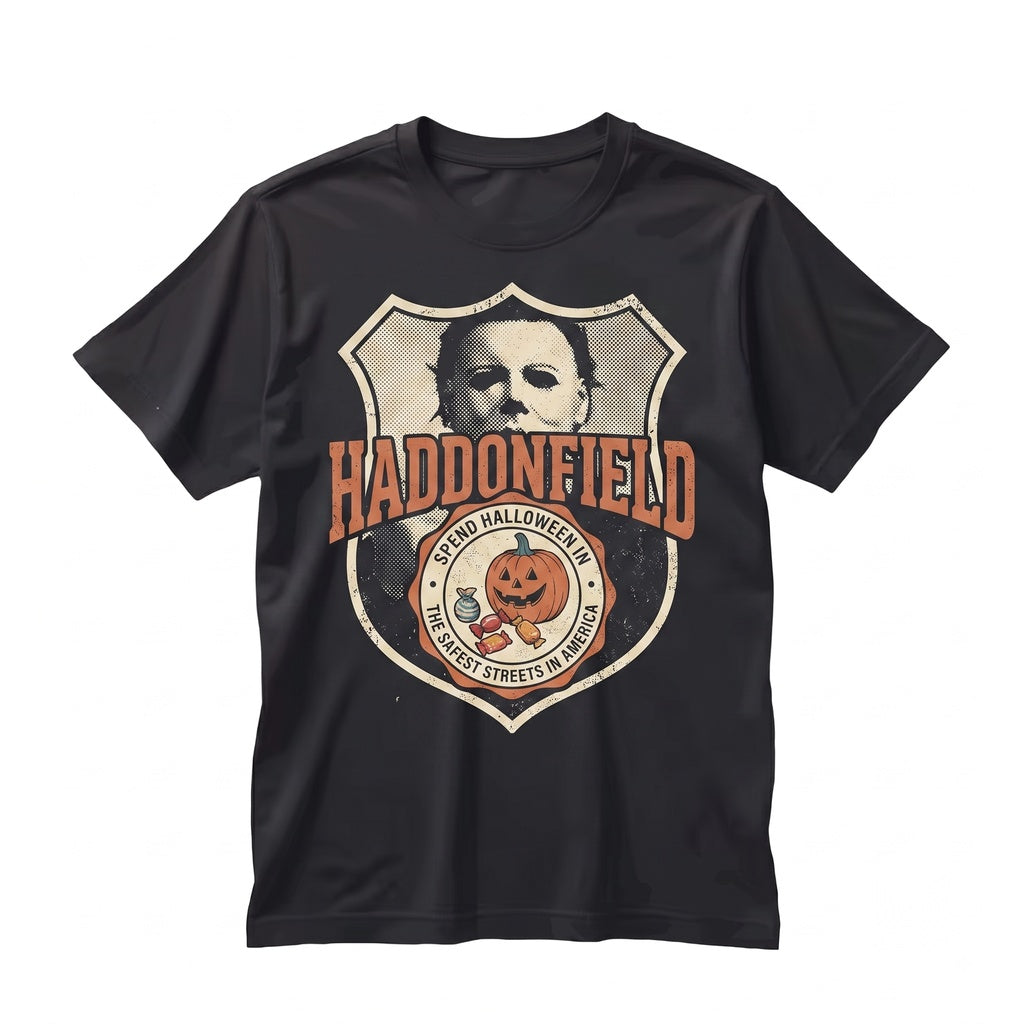 Haddonfield Halloween Horror Movie Slasher Retro Graphic Vintage Apparel Unisex TShirt