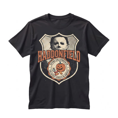 Haddonfield Halloween Horror Movie Slasher Retro Graphic Vintage Apparel Unisex TShirt
