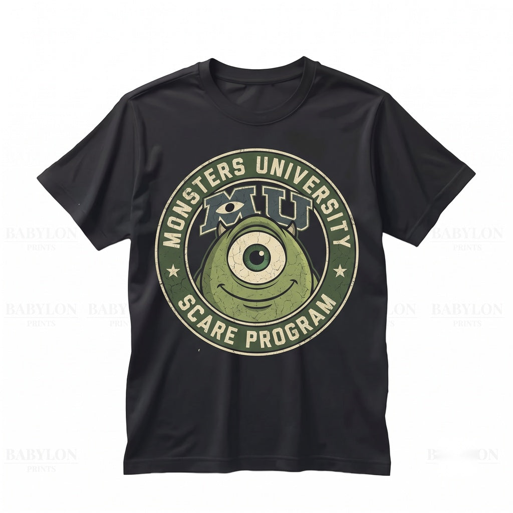 Vintage Mike Wazowski Funny Meme Cute Retro Cartoon Theme Park Trip Graphic Unisex TShirt